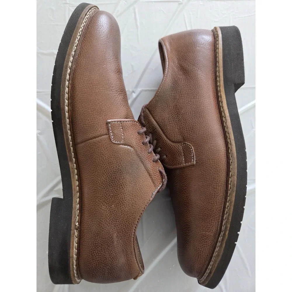 Gh Bass Lace Up Leather Loafers Men's 10 D Bryant Whiskey Brown‎